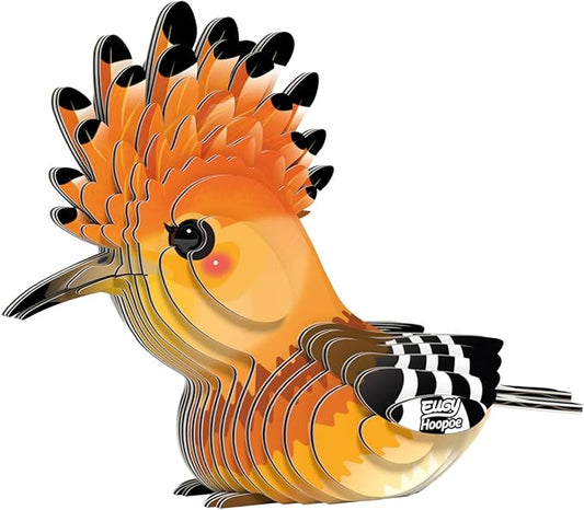 Eugy Hoopoe 3D Puzzle - 30 Piece Eco-Friendly Educational Toy Puzzle for Boys, Girls & Kids Ages 6+