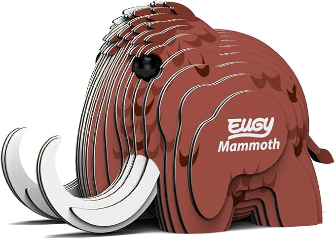 Eugy Mammoth 3D Puzzle, 22 Piece Eco-Friendly Educational Toy Puzzles for Boys, Girls & Kids Ages 6+