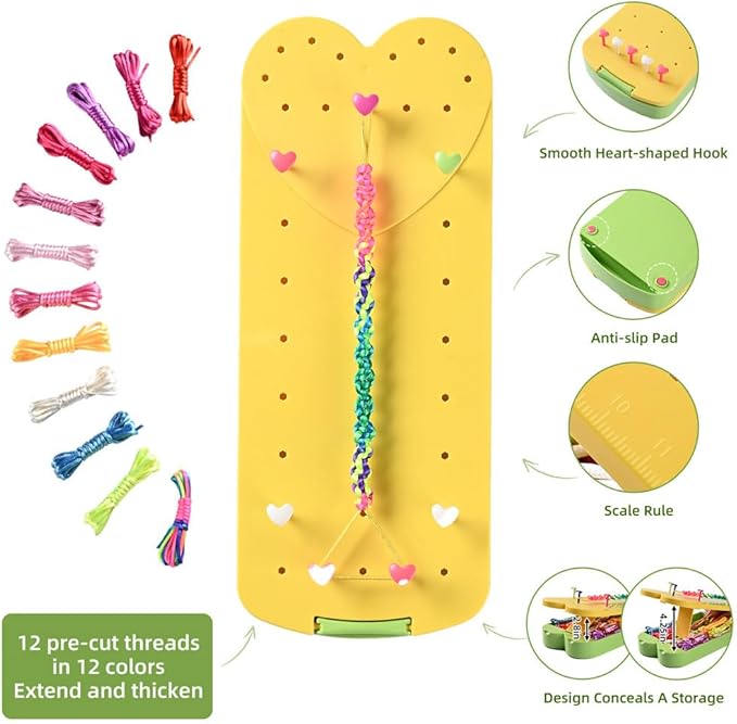 QDGMXIV Bracelet Making Kit for Girl 7 8 9 10 11 12 Year Old, Arts and Crafts Kid Gifts for Birthday