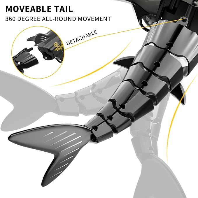 Bennol 2.4Ghz Remote Control Whale Shark Toys for Boys Kids, 1:18 Scale High Simulation Whale Shark for Pool, Electric RC Whale Shark Fish Birthday Christmas Toys for 4 5 6 7 8 9 Year olds Boys Girls