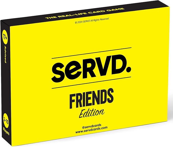 SERVD - Friends Edition - The Hilarious Real-Life Party Card Game for Adults | Injects Fun & Strategy into Time Spent with Friends & Family for Games Night, Parties & Vacations