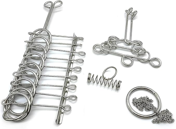 Zooshine 18 Sets Metal Brain Puzzles Teasers IQ Toys,Metal Puzzles Games for Adults Kids