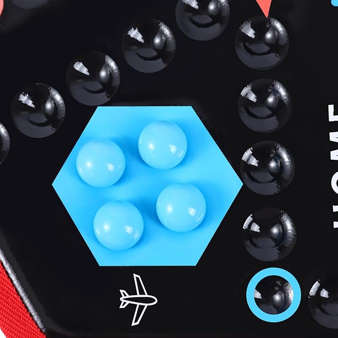 Wahoo Board Game Classic Marble Board Game Fast Track Game Foldable Base for 4 or 6 Players,with 6 Color,30 Marbles,6 Dices for Family Friends Party