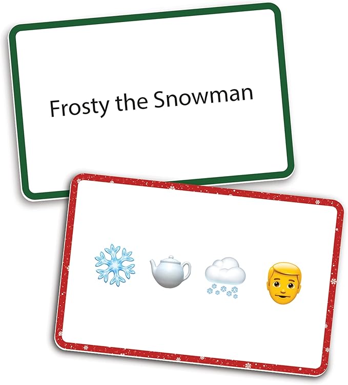 Bubblegum Stuff - Name The Emoticon Game - Christmas Edition - Guess Christmas Item Funny Emoji Flash Card Board Game - Fun Memory Game - Suitable for Family, Kids, Teenagers & Adults…