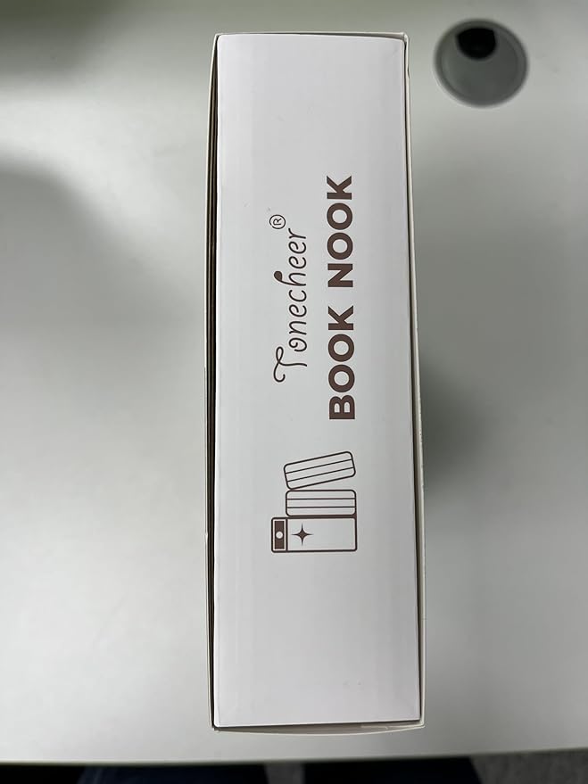 Tonecheer DIY Book Nook Kit for Adults,3D Wooden Puzzle Bookend Bookshelf Insert Library Decor, Booknook Miniature House Kit with Body Motion Sensor LED Light (Alice in Wonderland)