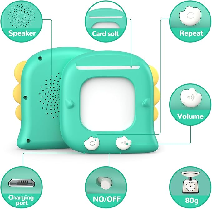 Kidzdo Talking Flashcards for Toddlers, 520 Bilingual Spanish English Sight Words Educational Learning Toy, Birthday Xmas Gift for Kids 2 3 4 5 6, Pocket Speech Therapy Toys for Autism Children