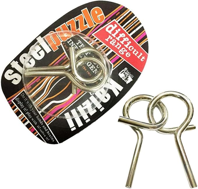 Ahyuan Large Assorted Metal Brain Teaser Puzzles 12 Pack Metal Wire IQ Puzzles with Paper Box Gift Package Great Educational Intelligence Games Toys Party Favors for Kids Adults