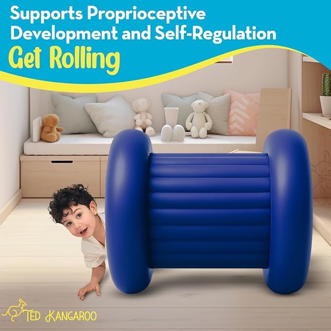 Cloudbounce™ Barrel Roll Sensory Chair for Kids – Calming Vestibular Toy | Deep Pressure | Reinforced 2025 Edition | Durable, Easy to Clean