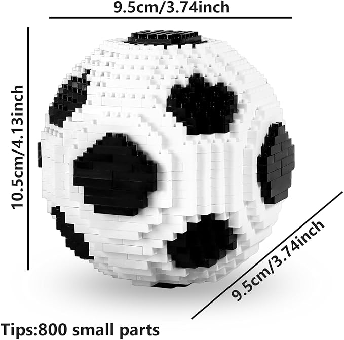 Soccer Building Blocks Set, STEM Educational Toy, Soccer 3D Puzzle Block Decorations, Soccer Gifts for Boys Office Home Decor (800Pcs)
