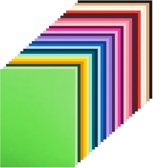 108 Sheets Bright Hard Construction Paper Colorful Cardstock,8.27x11.6 Inch Colored Card Stock Pastel for DIY Craft,Scrapbook Paper Back to School Supplies (120GSM & 250GSM MIXED)