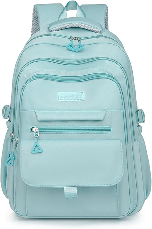 School Cute Aesthetic Backpack Girls Basckpack for Students Kids Teen Girls Large Capacity Bookbags College Backpacks Laptop Lightweight Bookbag Casual Travel Daypacks School Bag(Blue)