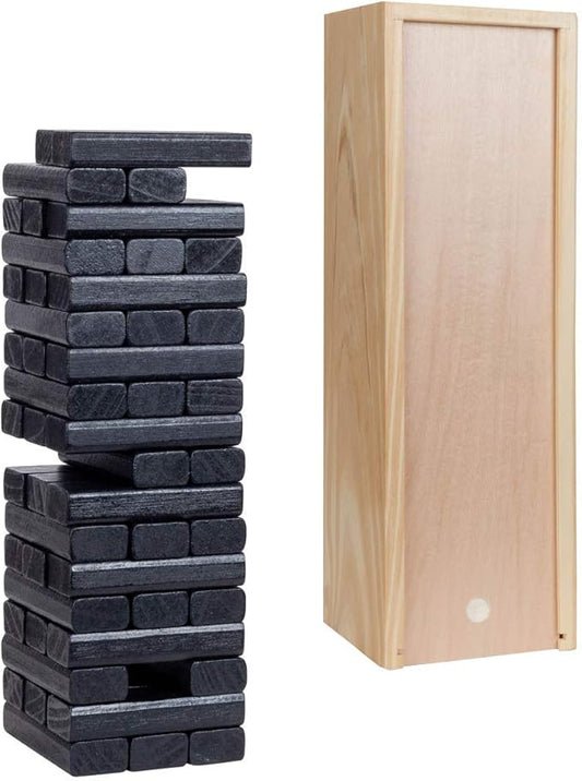 WE Games Wooden Block Stacking Party Game for Adults, Tumble Tower Wedding Guest Book Alternative, Tabletop Games, Includes Storage Case, 12 inches