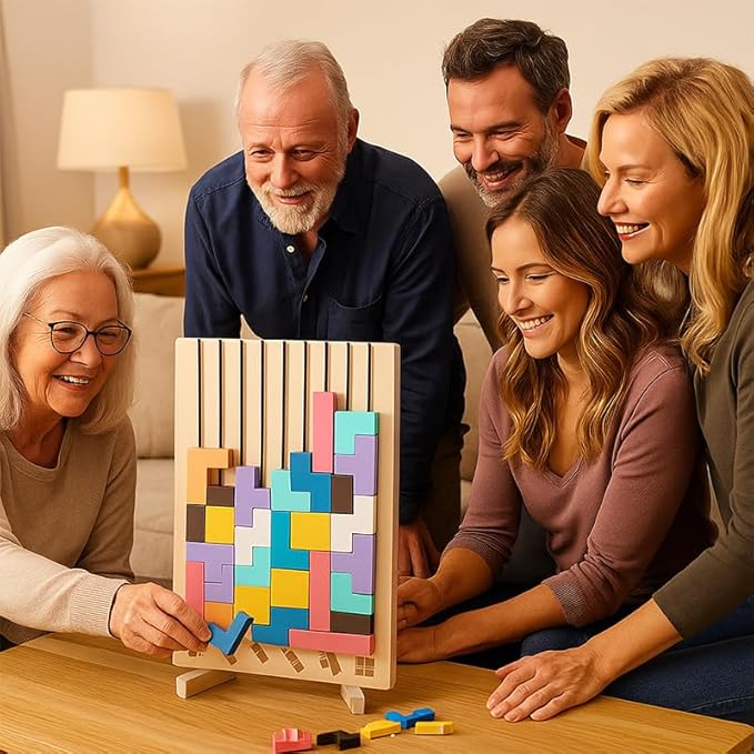 Wooden Stacking Puzzle Toy, Wooden Stacking Puzzle Toy Art, Decorative Home Ornaments for Adults, Stress Relief Toys Adults