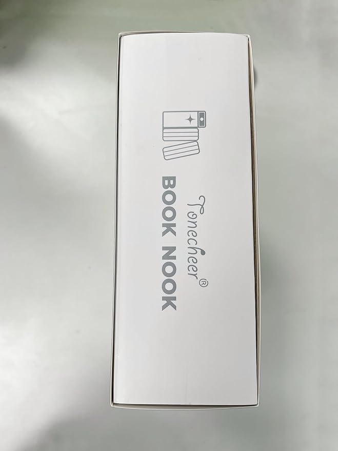 Tonecheer DIY Book Nook Kit for Adults, 3D Wooden Puzzle Bookend Miniature House Kit, Booknook Bookshelf Insert Decor with Dust Cover and LED Lights Gifts (Spacetime Museum)