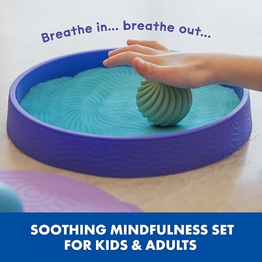 Educational Insights Playfoam® Sand Sensory Spheres - Relaxing Zen Garden Kits for Calm Down Corner or Desk, Anxiety Tools and Meditation Sets for Kids & Adults, Stress Relief Toys, Ages 5+