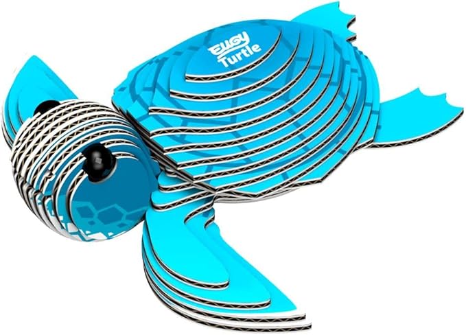 Eugy Sea Turtle 3D Puzzle, 26 Piece Eco-Friendly Educational Toy Puzzles for Boys, Girls & Kids Ages 6+