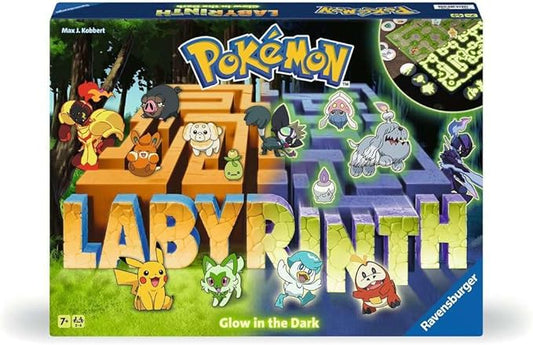 Ravensburger 22705 - Pokémon Labyrinth Glow in The Dark - Sliding Fun with Your Favorite Pokémon - Playable in Light and Dark for 2-4 Players Ages 7 and Up