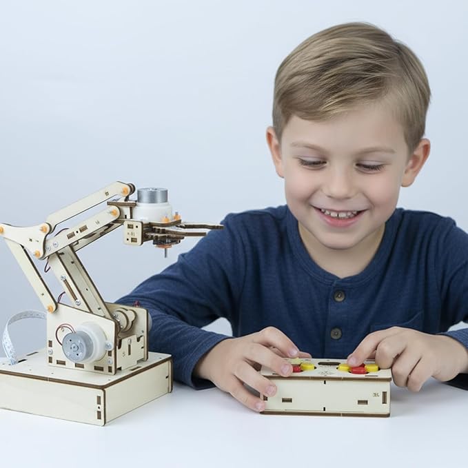 Robot Arm Kits Robotics for Kids Ages 8-12-14-16 Teens Adults STEM Toys Building Engineering Toys 9 10 11 13 14 15 16+ Year Old Boys Grils Gifts Idea DIY Crafts Science Circuits Projects