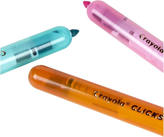 Crayola Clicks Retractable Tip Marker Set for Kids (10ct), Teacher Supplies, Long Lasting Markers For School, No Dry, Coloring Book Essentials, 6+
