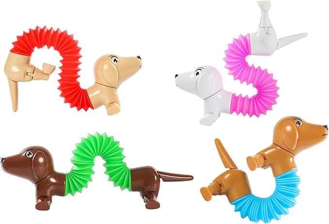 Dog pop Tubes fidgets, Stocking Stuffers for Kids, Sensory Toys for Kids 5-7, fidgets for Toddler, Toddler Stocking Stuffers, Easter Egg fillers,Easter Basket(12 Pcs Dog)