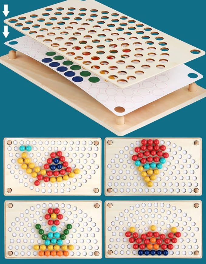 Toddler Montessori Sensory Educational Color Sorting Toys for Ages 3 Year Old Girl Boys Gifts Preschool Learning Activities Stacking Fine Motor Toys for Toddlers