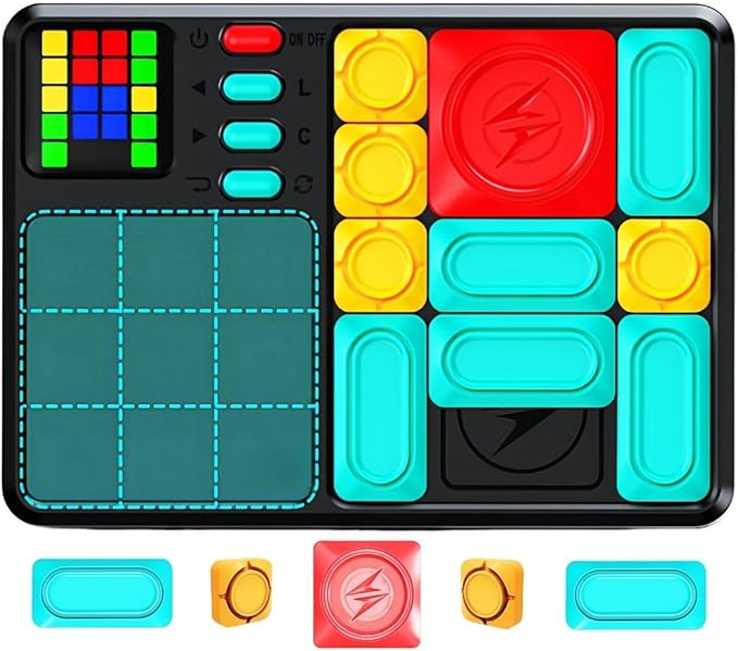 Super Sliding Puzzle Maze Building Block Game Console Kid's Game Logical Thinking Parent-Child Interactive Escape Game Electronic Toys Birthday for Children/Friends/Students