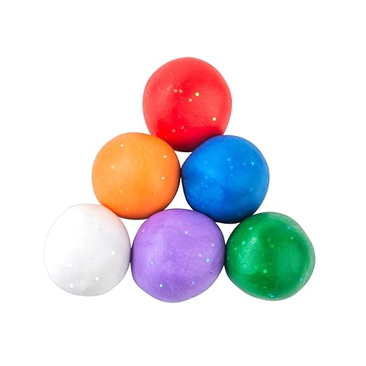 Colorations Wheat & Gluten Free Glitter Dough - 6 Colors (2 oz Each) | Non-Toxic, Play Dough, Bulk Set, Sensory Kit, Party Favors, Classroom Pack