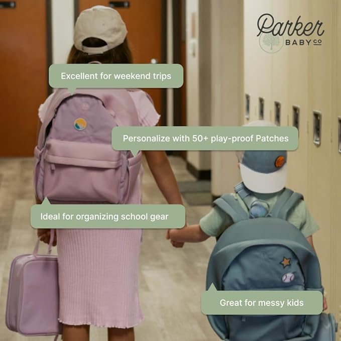 Parker Kids Backpack | Tear-Resistant & Comfortable Backpack for Kids with Patch Customization | Play-Proof Kid School Bag