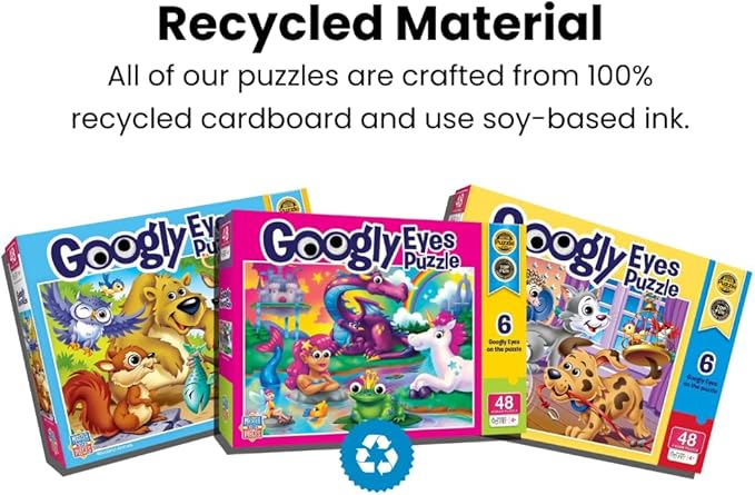 MasterPieces – 48 Piece Jigsaw Puzzle for Kids 4+ Years, Pirates with Googly Eyes, Educational and Fun Game, Gift Idea for Children, 19" x 14