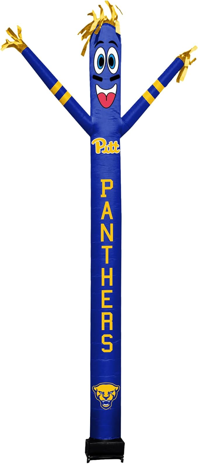 NCAA Pittsburgh Panthers Football Wacky Waving Inflatable Sports Fan - 6" x 36" x 96" Tube Guy with Built-in Fan & LED Lights - Outdoor Team Spirit Display