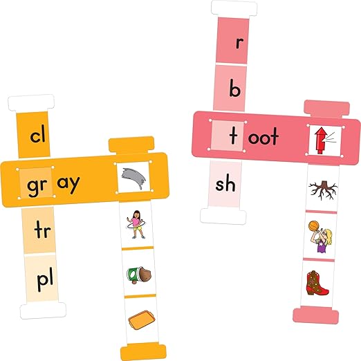 Really Good Stuff Word Building Sliders: Vowel Teams - 27 Sliders l Phonics l ELA Learning Essentials l Gr 1-3