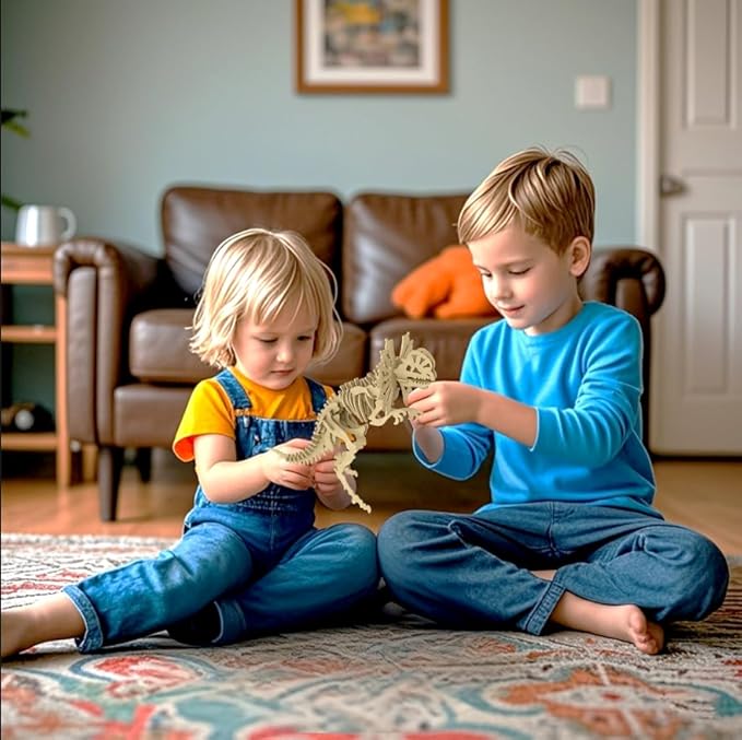 3D Puzzles for Kids, differenACt from Wooden Puzzles, Felt Dinosaur DIY Three-Dimensional Puzzle, Dinosaur Puzzle Toy Educational Game Set Gift