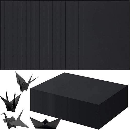 1000 Sheets Construction Paper Bulk School Supplies 9 x 12 Inches Art Classic Heavyweight Paper Craft for Kids Adults Holiday Drawing(Black)