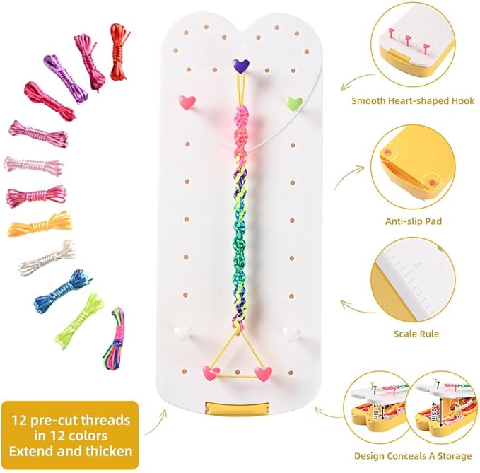 QDGMXIV Bracelet Making Kit for Girl 7 8 9 10 11 12 Year Old, Arts and Crafts Kid Gifts for Birthday