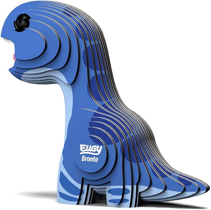 Eugy Brontosaurus Dinosaur 3D Puzzle, 28 Piece Eco-Friendly Educational Toy Puzzles for Boys, Girls & Kids Ages 6+