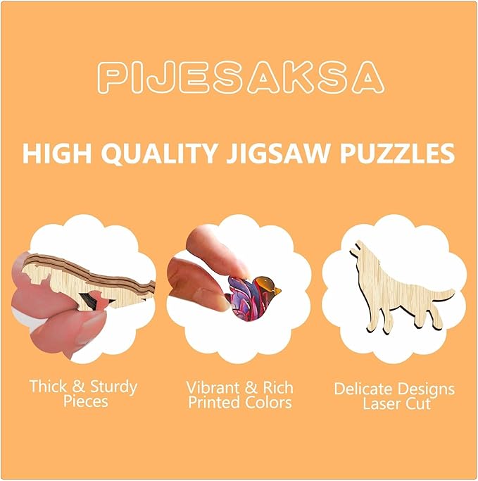 Wooden Puzzles for Adults, Flat Puzzle with 3D Visual Effect, Paper Carved Owl Wooden Jigsaw Puzzles for Adult, Unique Shape Wood Puzzles Adult, Wall Art Canvas Puzzle (XL-17.3 * 16.9in-500pcs)