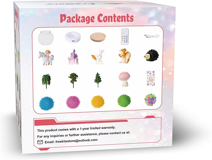 Unicorn Toys for Girls - Unicorn Terrarium Kit Toys - Rechargeable LED Night Light with Remote - DIY Crafts Kit Birthday Gifts for Kids - Christmas Birthday Gifts for Girls Ages 4 5 6 7 8-12 Year Old