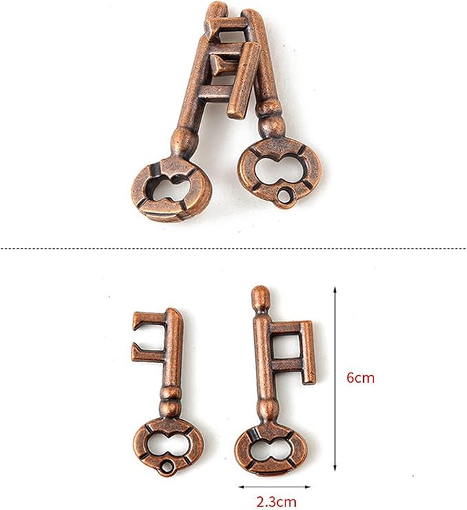 VolksRose 6pcs Brain Teaser Puzzles, Metal Wire Puzzles Set, Mind Smart Game IQ Challenge Puzzle Games, Educational IQ Test Unlock Interlocking Toy Lock Puzzles Gift for Adults Teenagers