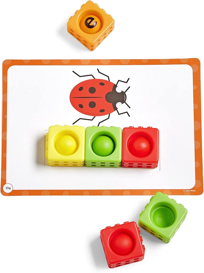 hand2mind Little Minds at Work Science of Reading Essentials Toolkit by Tara West, Decodable Reading Manipulatives, Elkonin Boxes, Letter Sounds, Phonemic Awareness, Preschool Learning (Set of 6)