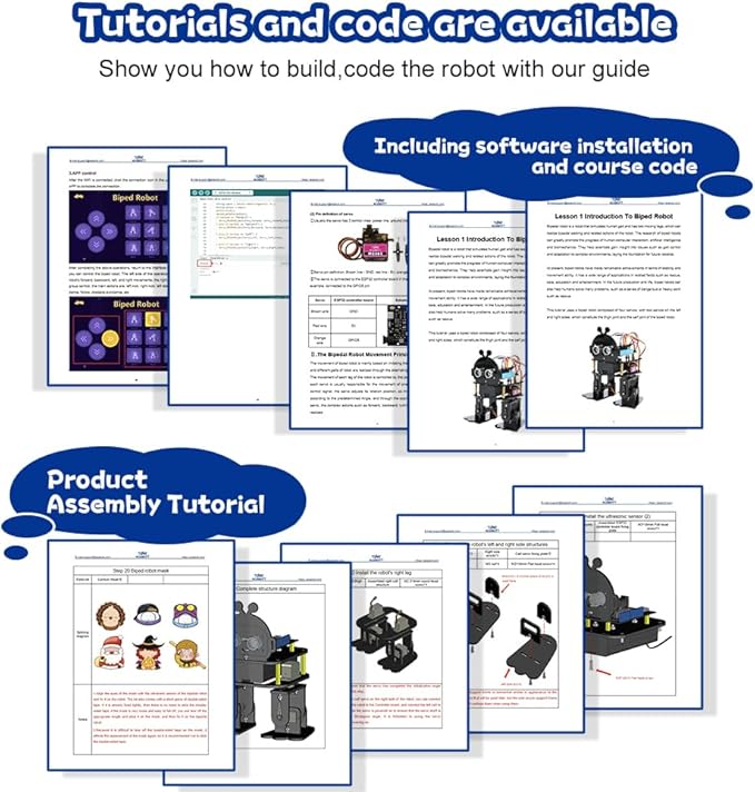 ACEBOTT Robotics for Kids Ages 12-16,Bionic Biped Robot Kit for Arduino ESP32, STEM Science Kits, Cool Engineering Building Toys, Science Coding Kit for 12+ Boys Girls Teens and Adults Unique Gifts