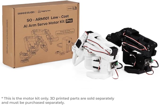 AI Robotic Arm Kit with Servo Motors – LeRobot SO-ARM101 Pro Low-Cost (Without 3D Printed Parts) | 6-DOF, Open-Source, Compatible with NVIDIA Jetson