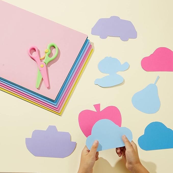 108 Sheets Bright Hard Construction Paper Colorful Cardstock,8.27x11.6 Inch Colored Card Stock Pastel for DIY Craft,Scrapbook Paper Back to School Supplies (120GSM & 250GSM MIXED)