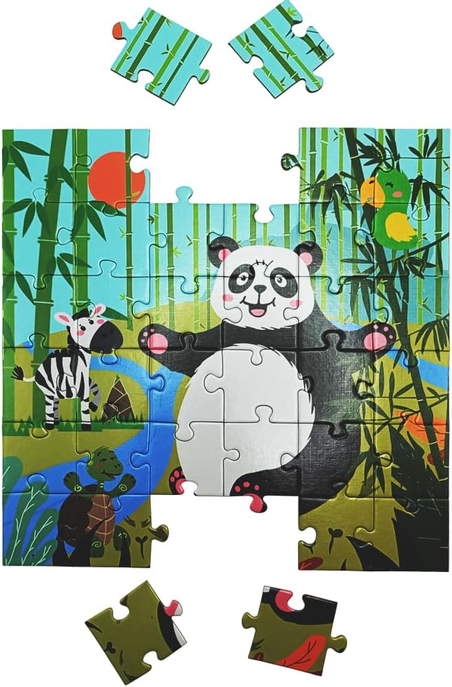 Panda Floor Puzzle Animal Jigsaw Large Puzzles 36 Piece Ages 3-6 for Toddler Children Learning Preschool Educational Development Toys (Panda)