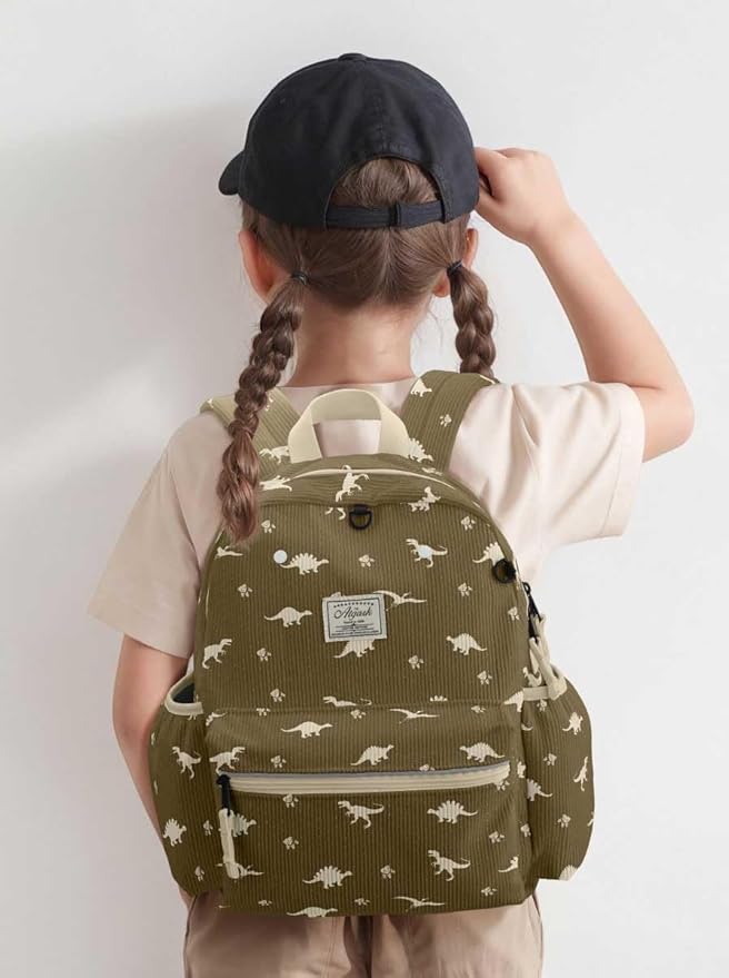 Corduroy Toddler Backpack for Boys 2-5: Preschool Backpack for Boys Girls - Cute Kids Backpack for Boys 13.5" H Fit Folder