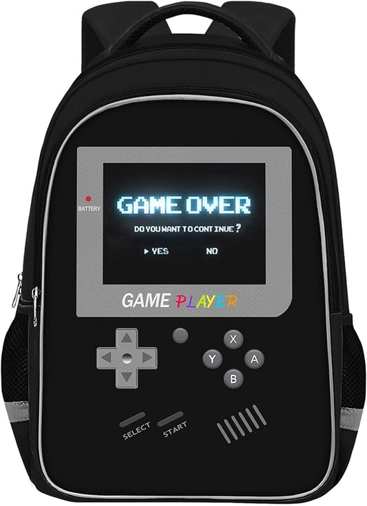 School Backpack For Boys - Gamer Boys Backpack For Kids Children Teens Elementary Middle School - Ages 6-18,17″