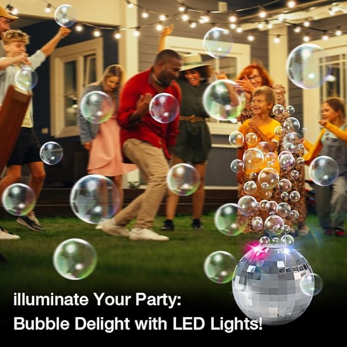 Bubble Machine Toddler Earth Bubble Machine Kids Toys for 3-8 Years Old Boys Girls, Ideal Gift for Baby Birthday Safe Summer Wedding Party Outdoor Bubble Toys