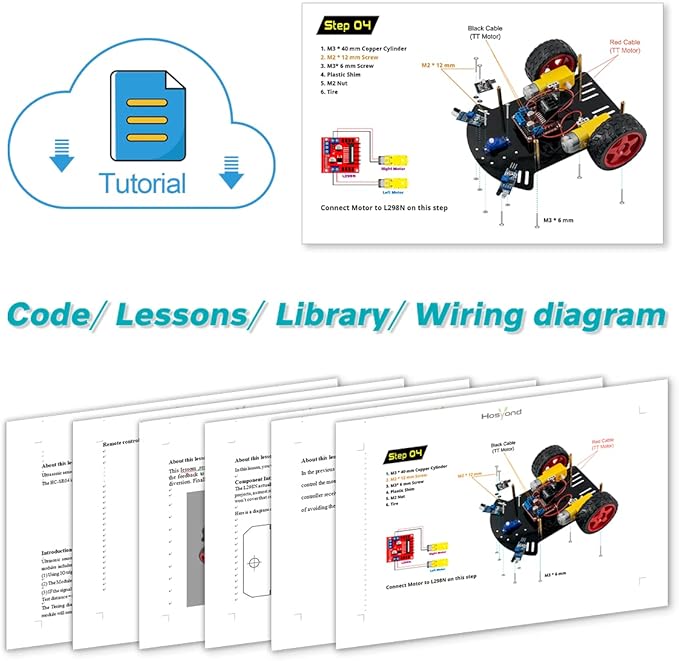 Smart Robot Car Kit,2WD Remote Control Car Compatible with Arduino IDE with Tutorail