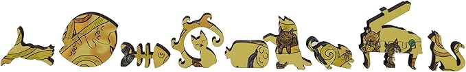 Wooden Puzzle for Adults - Uniquely Shaped Pieces - Made in The USA by FoxSmartBox - 460 Pieces - Cats Wedding