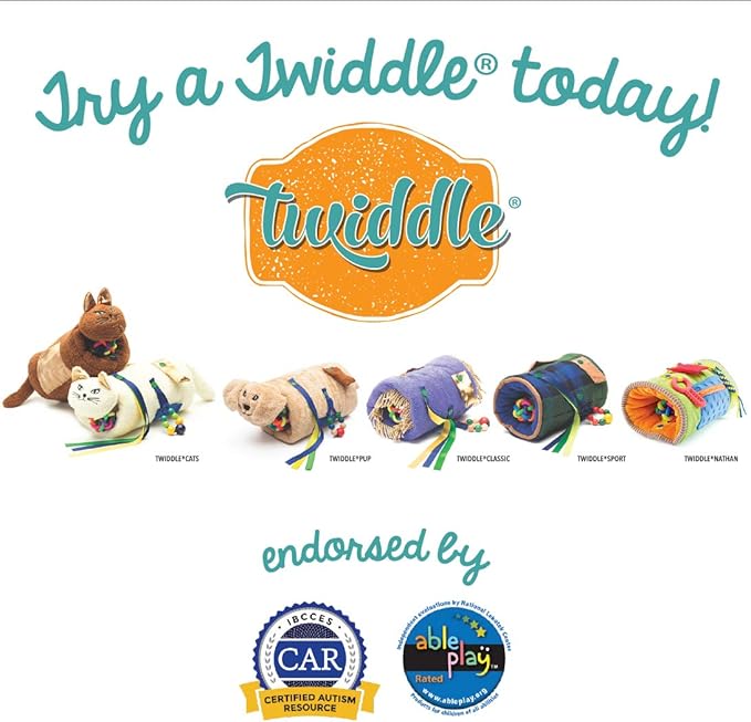 Twiddle - Premium Dementia Activities for Seniors - Comforting Alzheimer’s Products for Elderly - Engaging Sensory Items for Adults and Kids (Brown Cat)