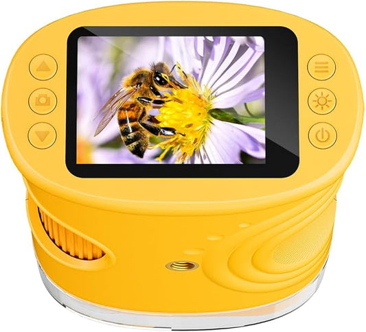 Handheld Microscope for Kids, Temodu 2.0" Screen Educational Science Kit, Rechargeable Mini Portable Digital Microscopes, 4X Zoom, can be Used as a Birthday, Ages 3+